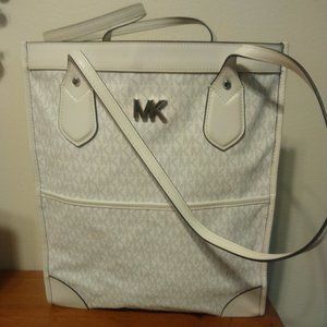 Michael Kors White Leather Women's Large Tote Bag Purse